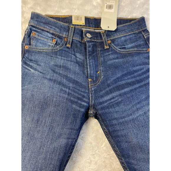 Levi's 513 28 X 30 Slim Straight Men's Jeans Dark Acid Distressed Flex Stretch - Picture 10 of 11